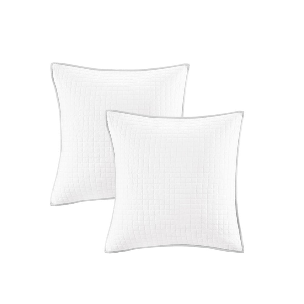 Brooklyn Cotton Jacquard Comforter Set with Euro Shams and Throw Pillows