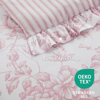 5 Pieces Comforter Set with Decorative Pillows
