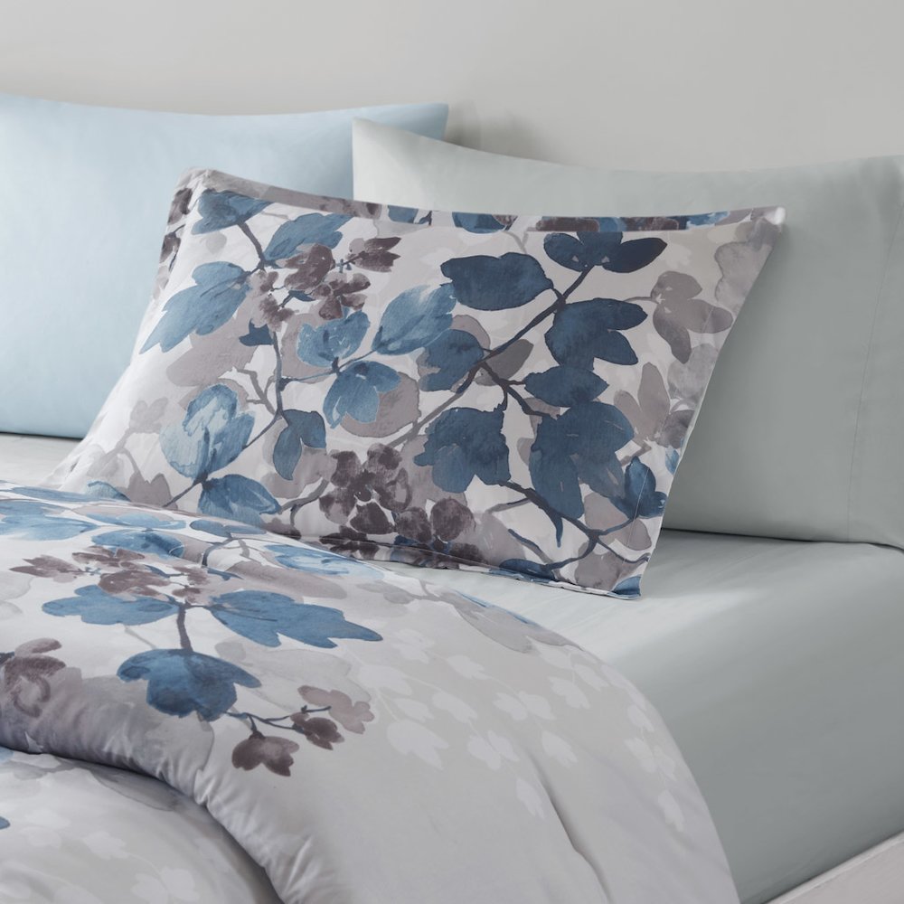 Alexis Comforter Set with Bed Sheets, Blue color