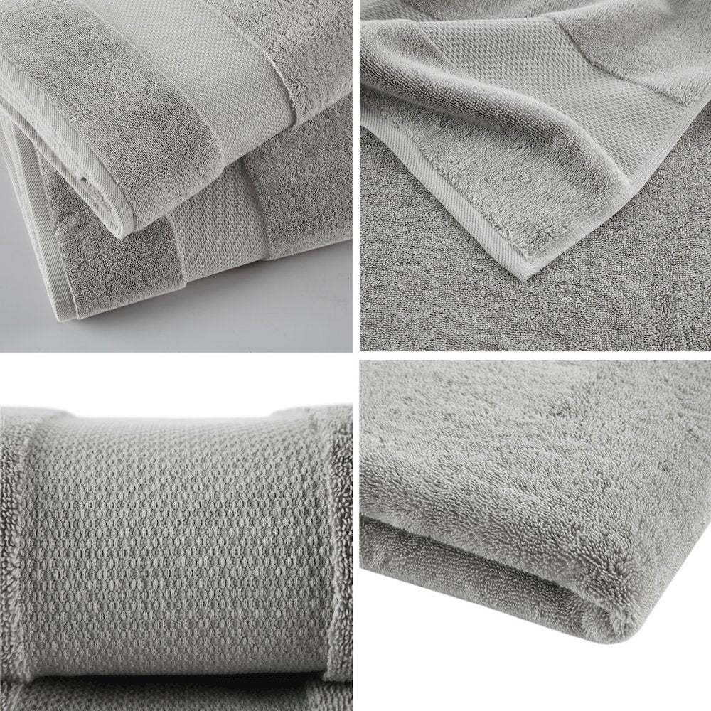 100% Cotton Bath Sheet 2 Piece Set in Grey Color