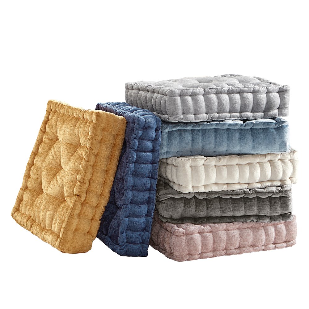 Azza Poly Chenille Square Floor Pillow Cushion Compress Pack