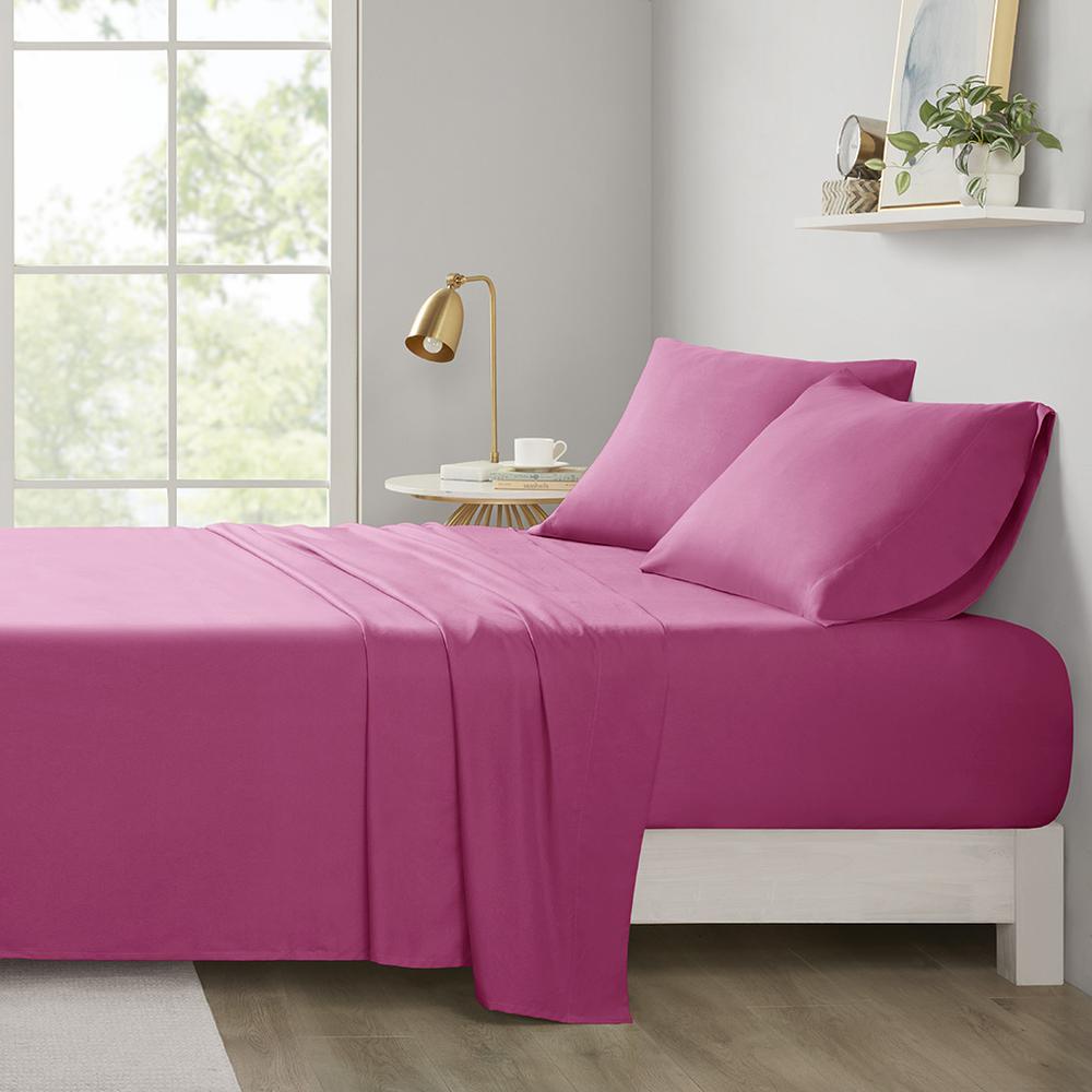 Microfiber All Season Soft Touch Sheet Set, Pink color