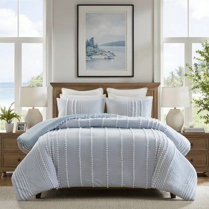Anslee 3 Piece Cotton Yarn Dyed Duvet Cover Set