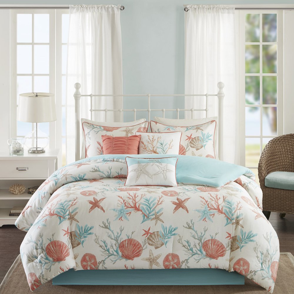 7 Piece Cotton Sateen Comforter Set