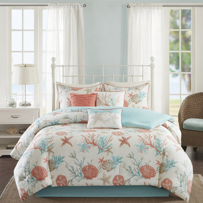 7 Piece Cotton Sateen Comforter Set