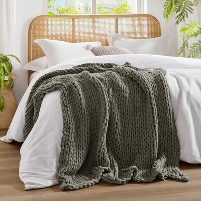 Chunky Double Knit Handmade Throw Blanket