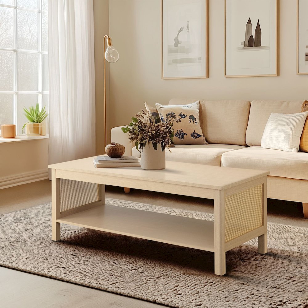 Ashlyn 2-Tier Rattan Coffee Table