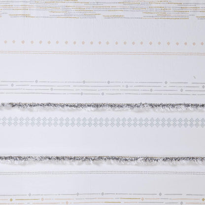 Cotton Printed Shower Curtain with Trims
