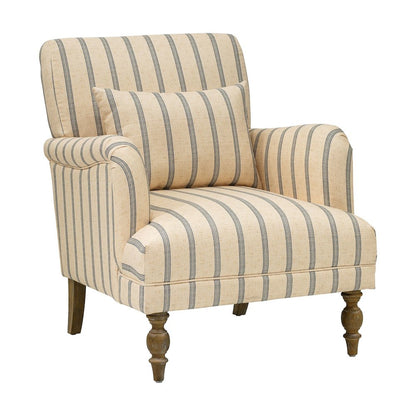 Amanda Accent Chair, Linen/Blue color