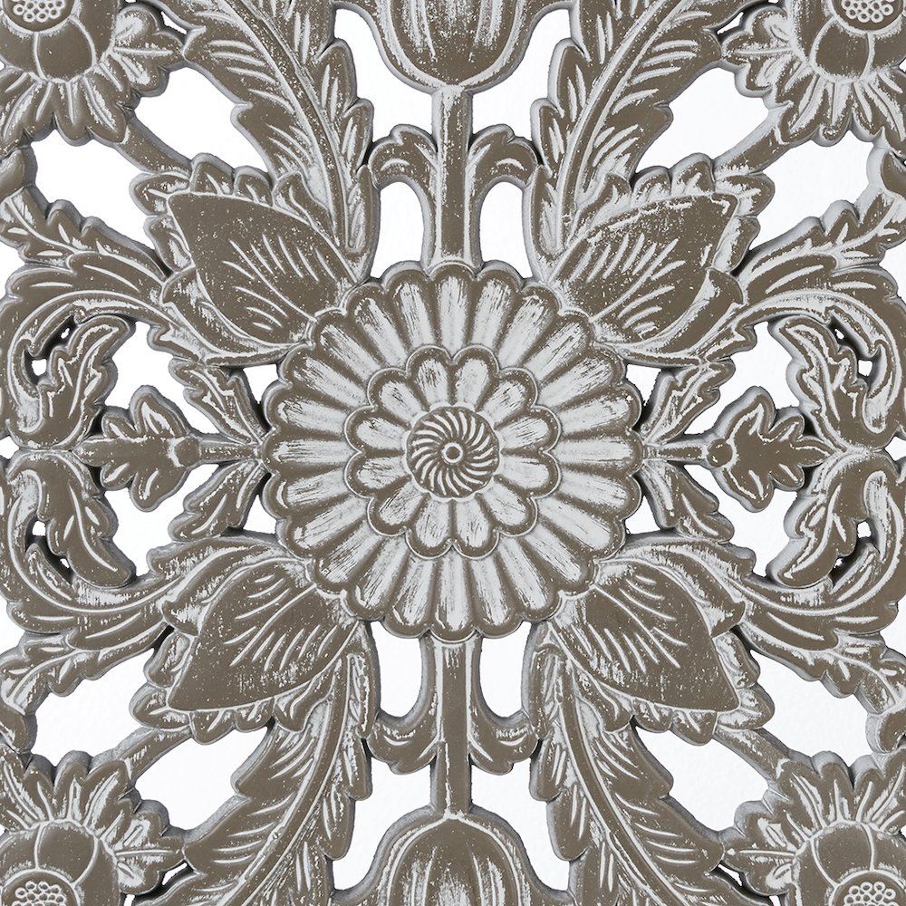 Botanical Panel Distressed Carved Wood 2-piece Wall Decor Set