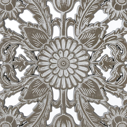 Botanical Panel Distressed Carved Wood 2-piece Wall Decor Set