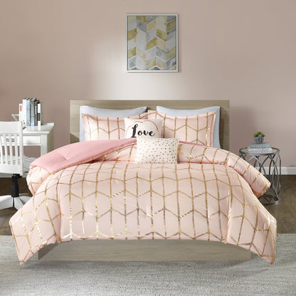 Raina 100% Polyester Brushed Microfiber Printed Comforter Set