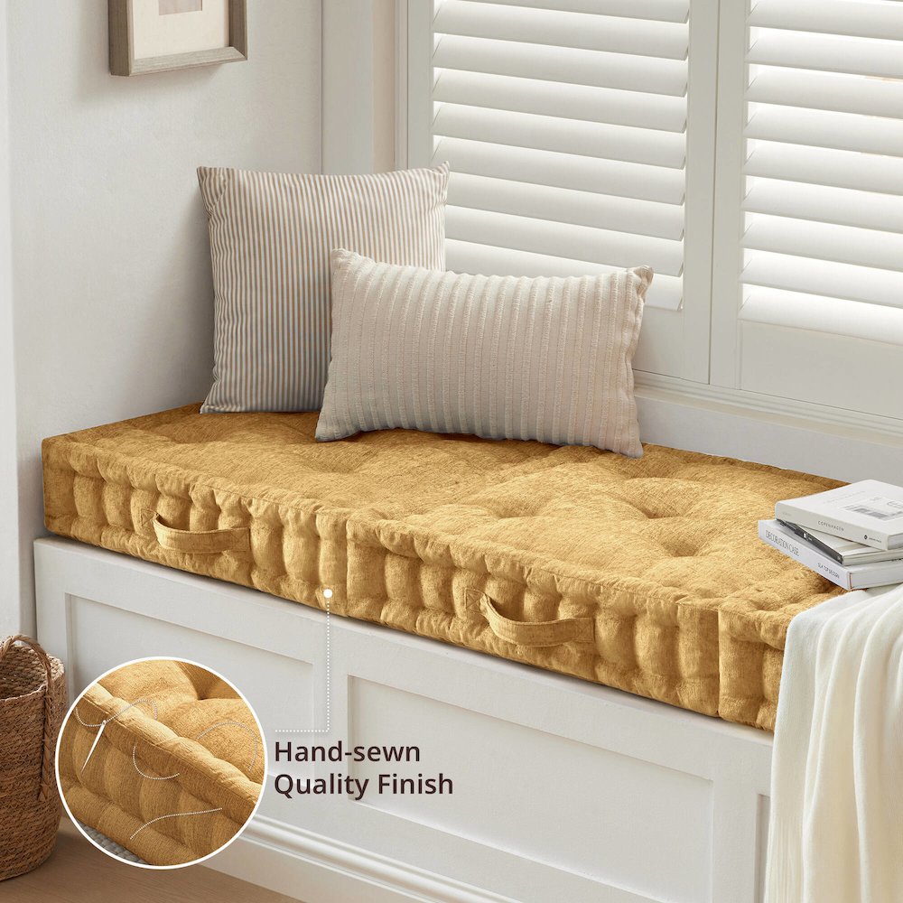 Azza Poly Chenille Square Floor Pillow Cushion