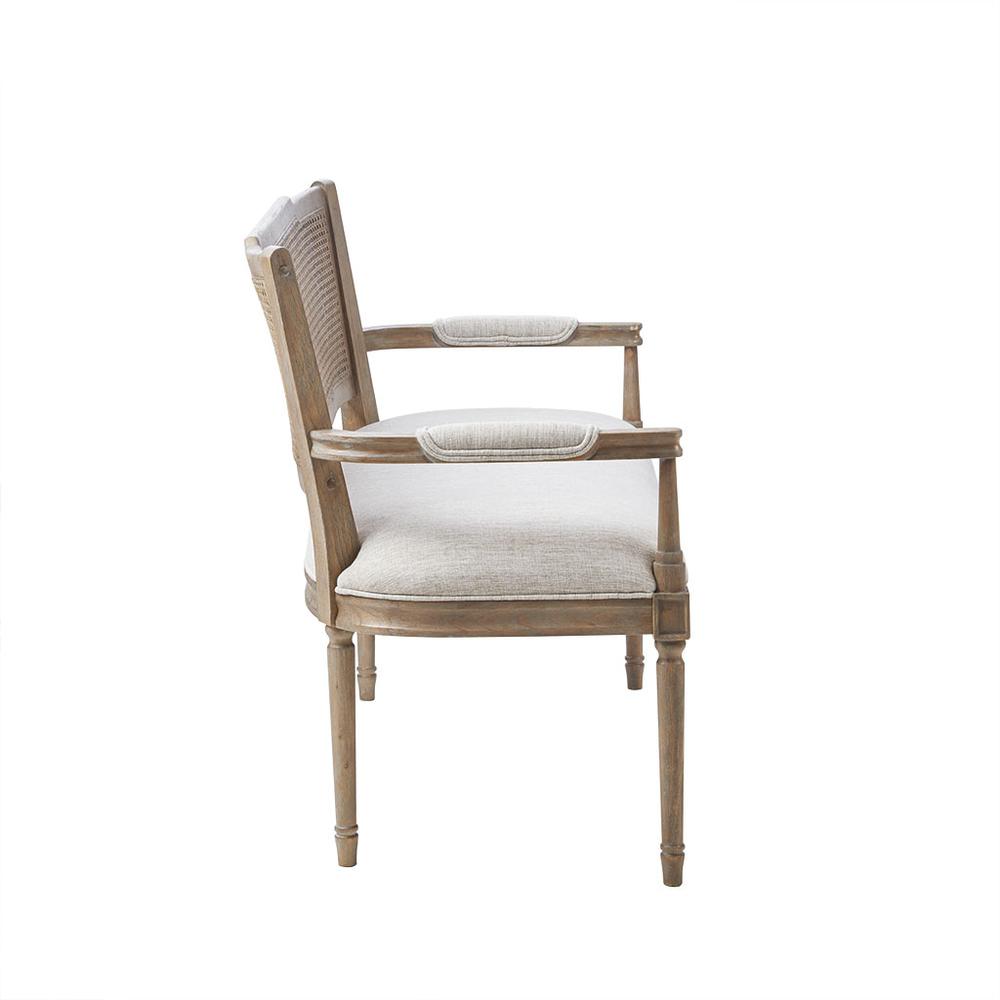 Madison Park Willshire Natural Rattan Settee With Padded Arm Rest Beige 47.25"