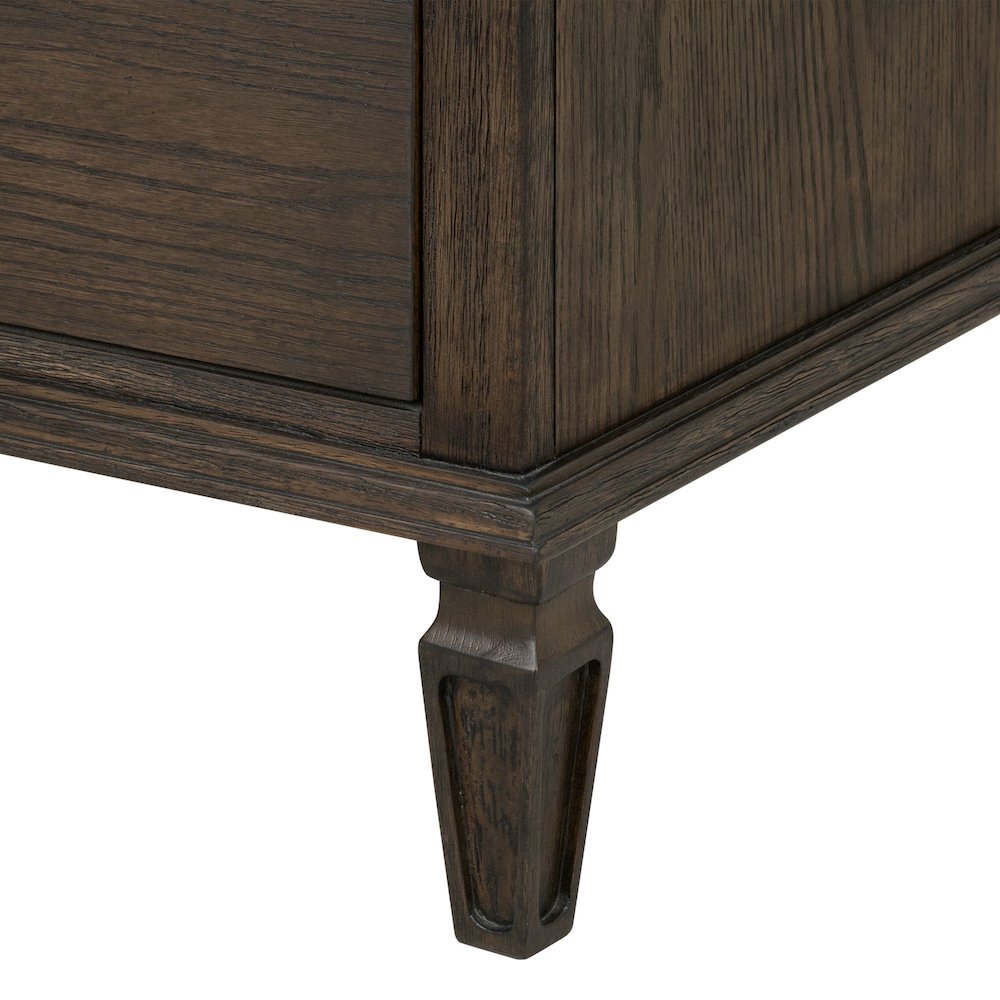 Victoria 6-drawer wood dresser (70"), Antique Brown color
