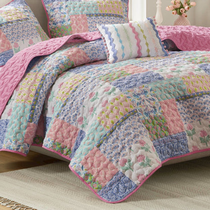 Nellie 4pcs Quilt Set, Pink color