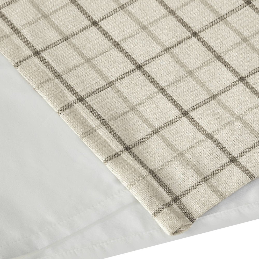 Anaheim Plaid Rod Pocket and Back Tab Curtain Panel with Fleece Lining