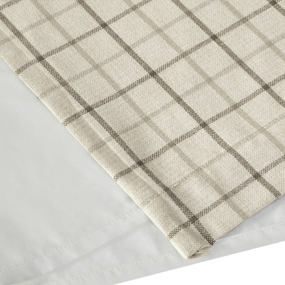 Anaheim Plaid Rod Pocket and Back Tab Curtain Panel with Fleece Lining