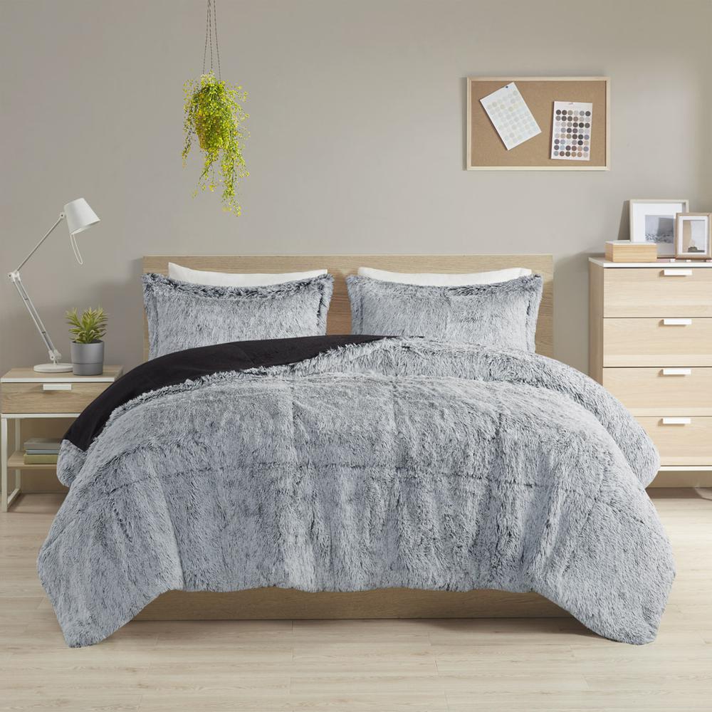 Shaggy Long Fur Comforter Mini Set