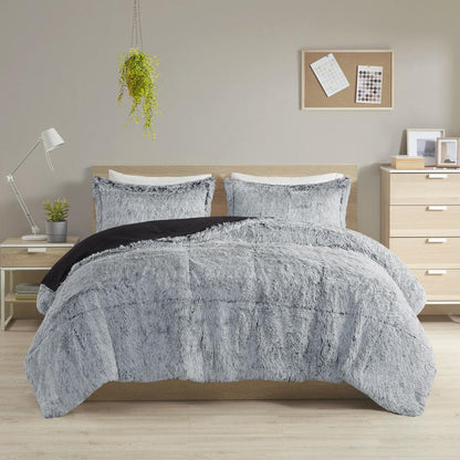 Shaggy Long Fur Comforter Mini Set