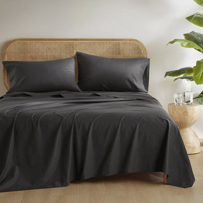 Cotton 144TC 100% Cotton Solid Sheet Set, Black color