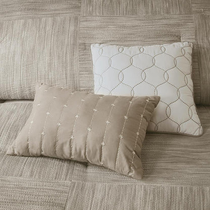 7 Piece Printed Seersucker Comforter Set