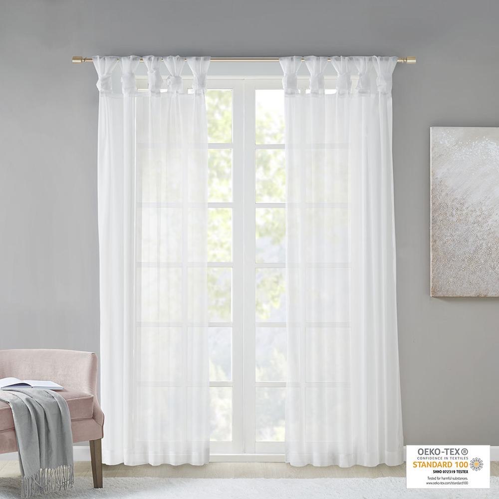 Twist Tab Voile Sheer Window Pair