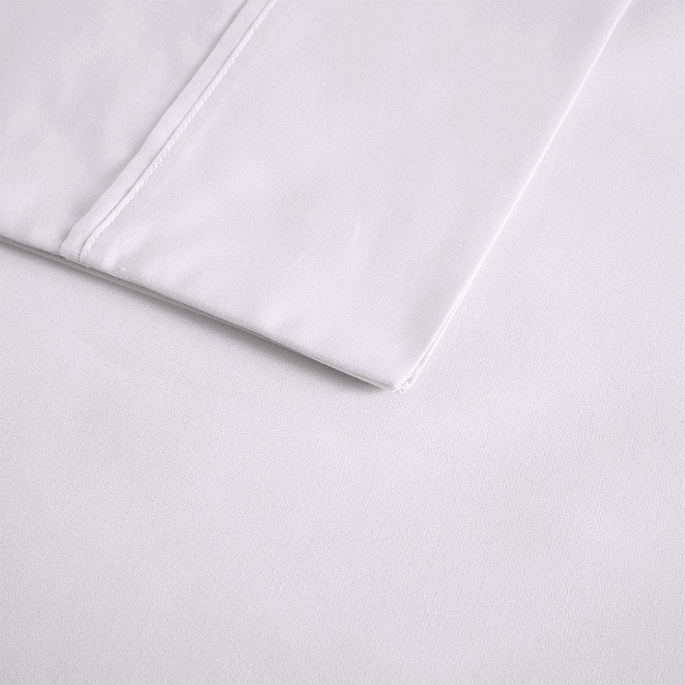 600 Thread Count Cooling Cotton Blend 4 PC Sheet Set, White color