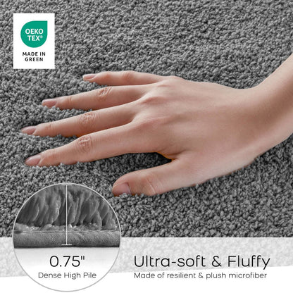 Marshmallow Bath Rug, Grey color