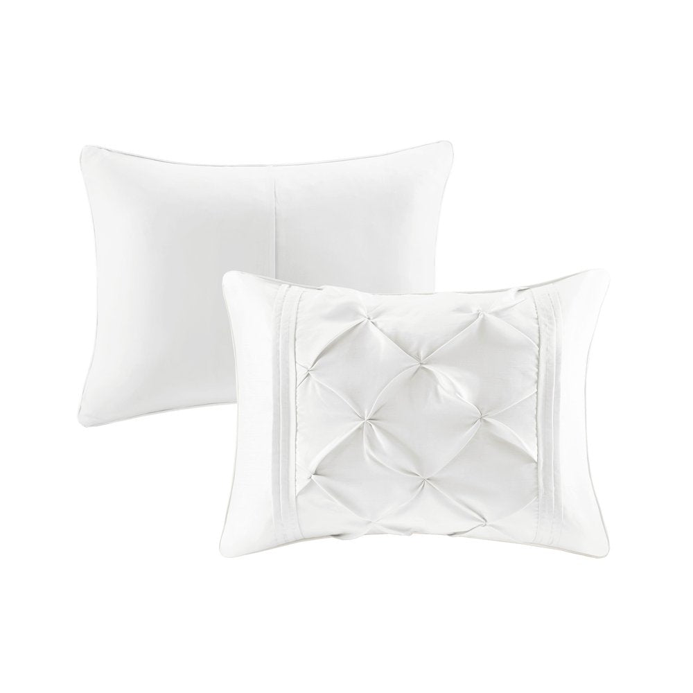 Laurel 100% Polyester Pieced Pleated 7pcs Tufted Comforter Set