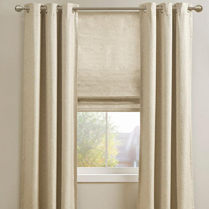 Printed Faux Silk Room Darkening Cordless Roman Shade