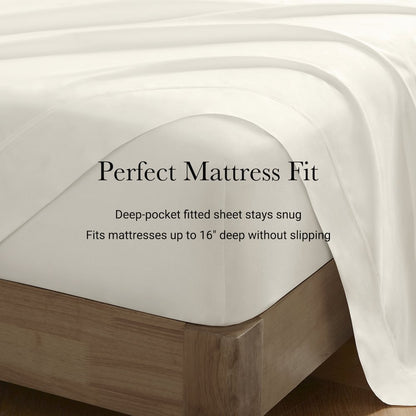 Sateen Sheet Set, Ivory color