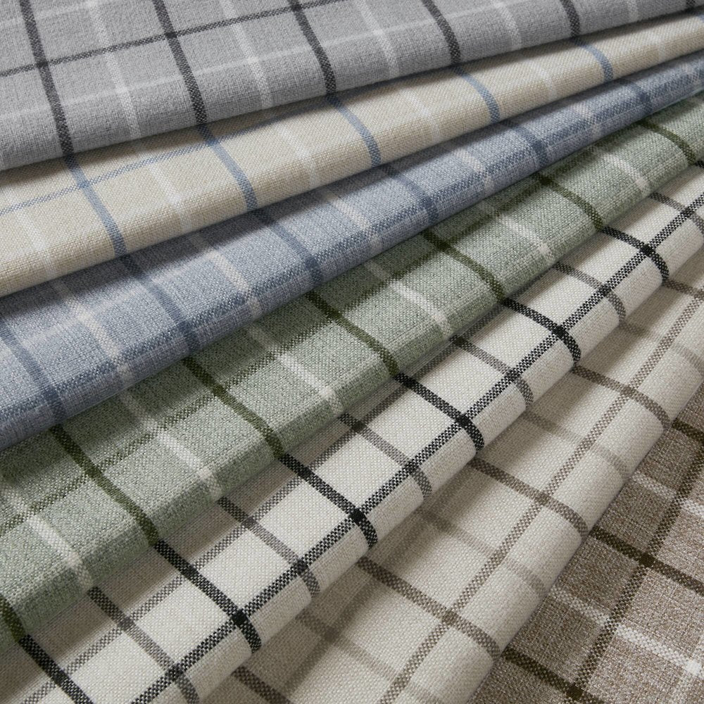 Plaid Rod Pocket and Back Tab Curtain Panel with Fleece Lining