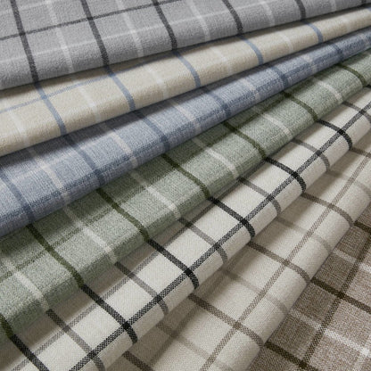 Plaid Rod Pocket and Back Tab Curtain Panel with Fleece Lining