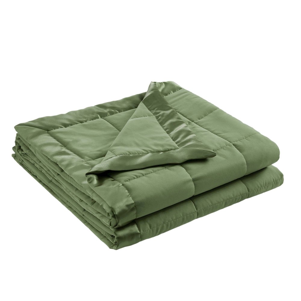 Lightweight Down Alternative Blanket with Satin Trim