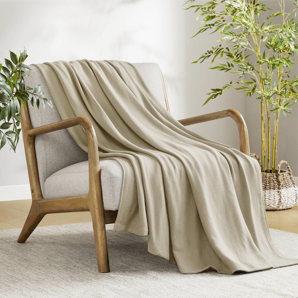 Bamboo Cotton Rayon from Bamboo Cotton Blanket, Khaki color