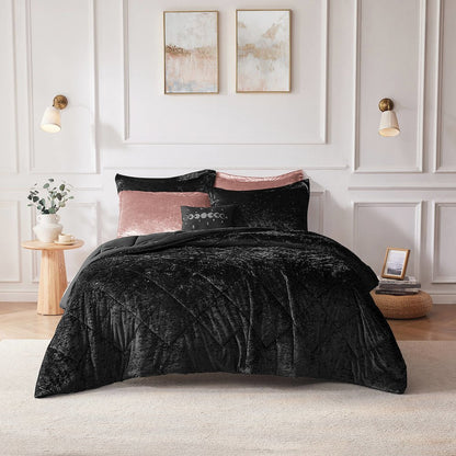 Velvet Duvet Cover Set with Throw Pillow