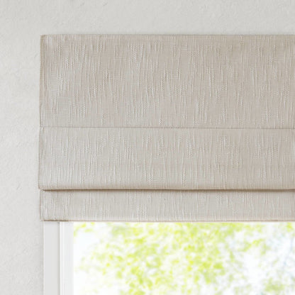 Quincy Total Blackout Cordless Roman Shade, Linen color