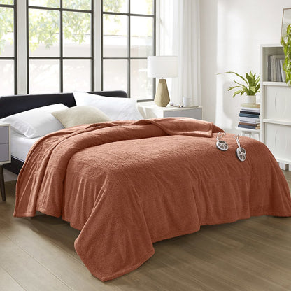 Dream Soft Heated Blanket, Rust color