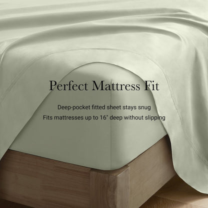 Sateen Sheet Set, Sage color
