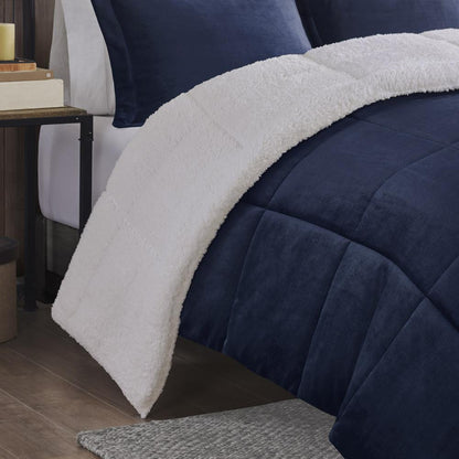 Plush to Sherpa Down Alternative Comforter Set