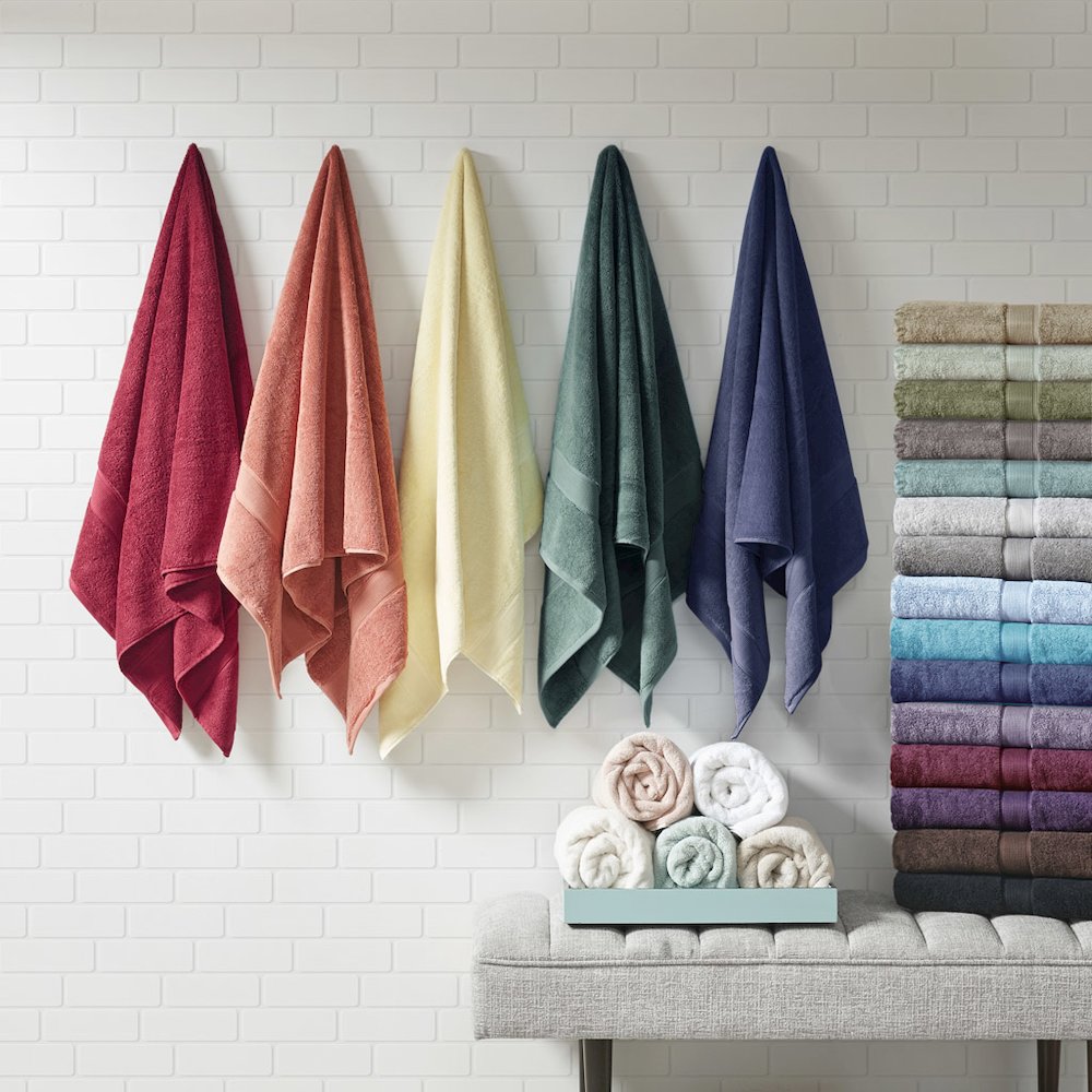 100% Cotton Bath 8 Piece Set in Dark Navy