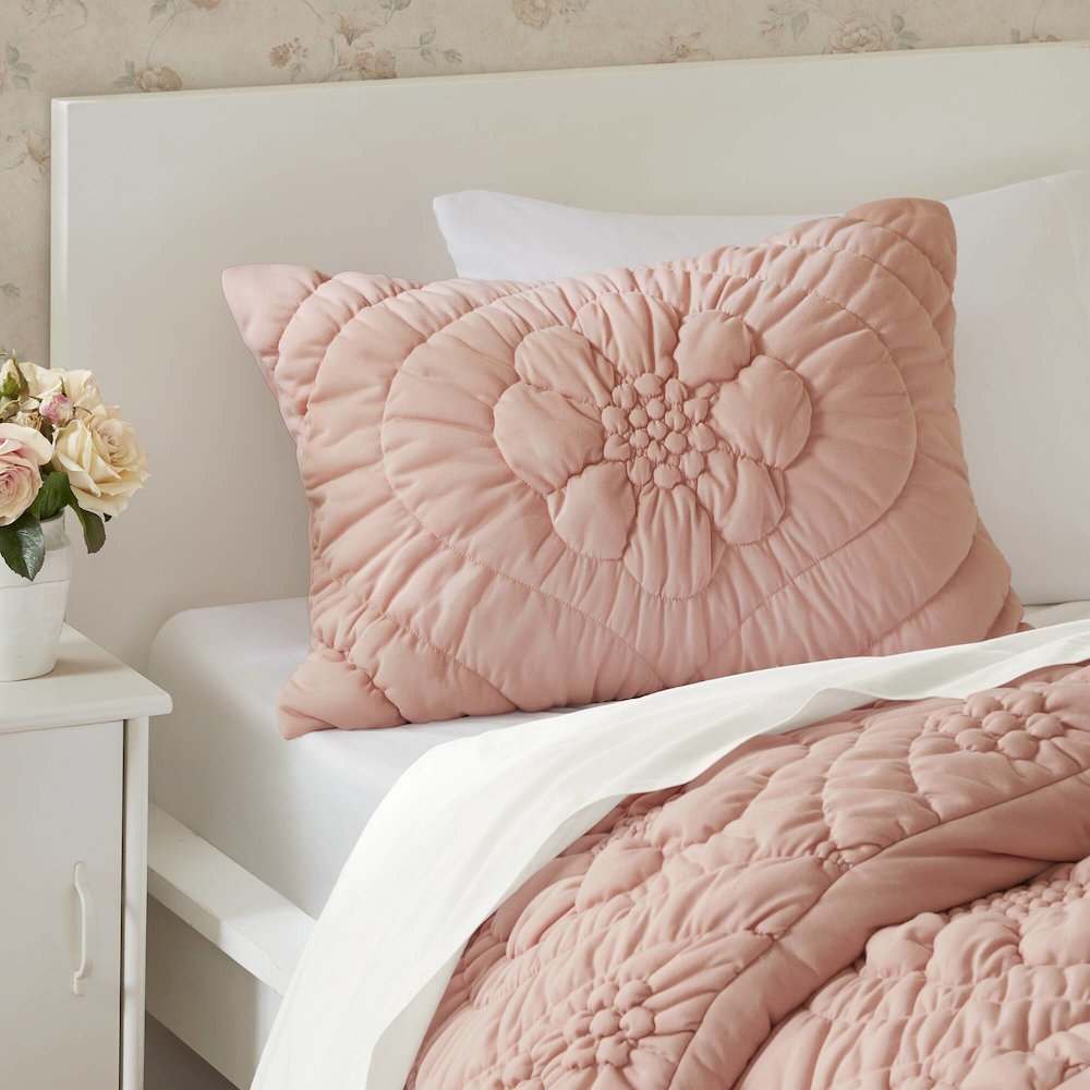 Elise Comforter Set, Pink color