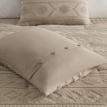 Breckenridge Chenille Oversized Comforter Set, Tan color