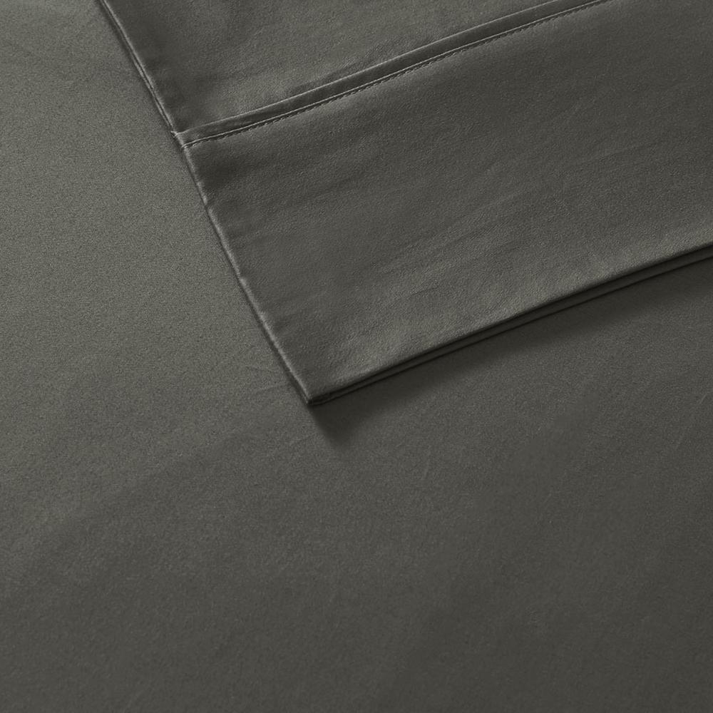 800 Thread Count Cotton Blend Sateen Sheet Set, Charcoal color