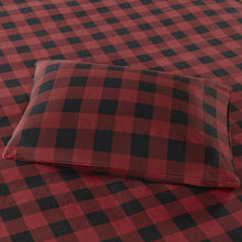 Flannel Sheet Set, Red/Black Buffalo Check color