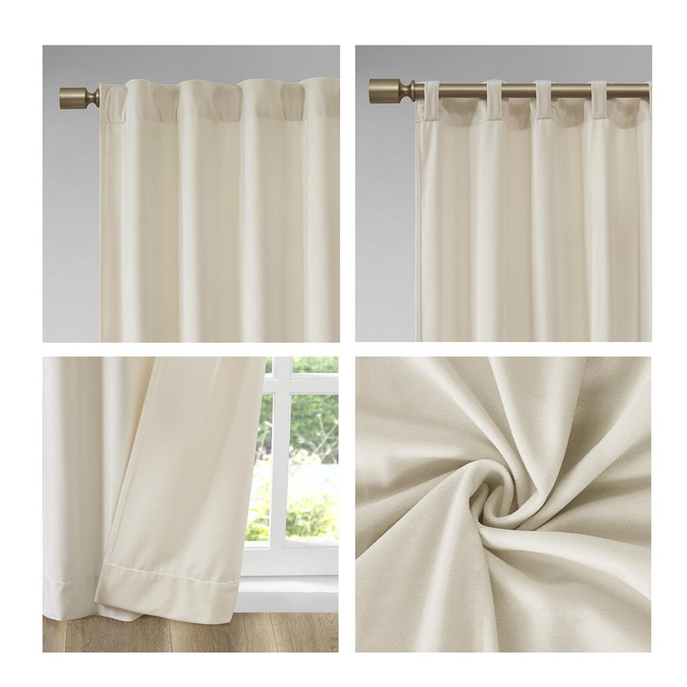 Metallic Printed Poly Velvet Rod Pocket/Back Tab Window Panel Pair