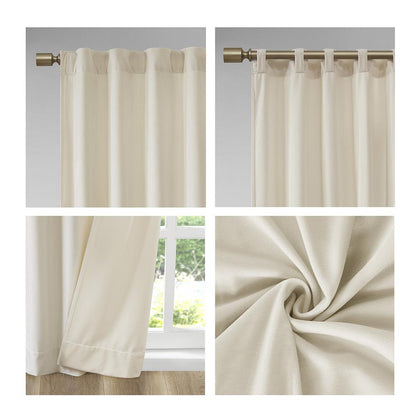 Metallic Printed Poly Velvet Rod Pocket/Back Tab Window Panel Pair