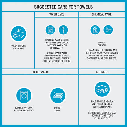 100% Turkish Cotton 6 Piece Towel Set