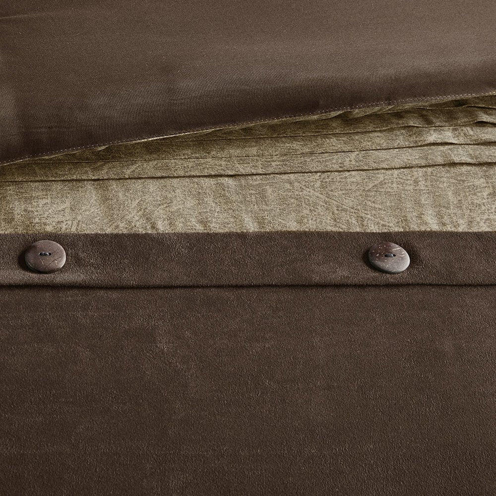 7 Piece Faux Suede Comforter Set